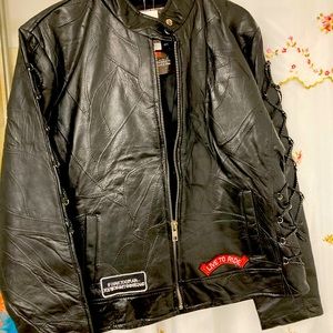 Genuine Buffalo Leather Coat Sz L